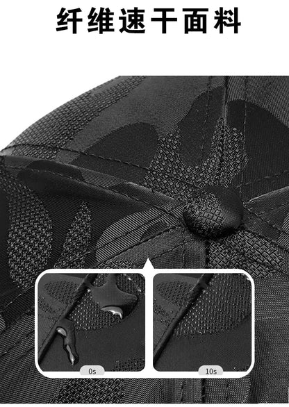 Hip hop Baseball Cap R Logo Camouflage Hat Men's and Women's Summer Sun Hat Adjustable Hiking hat Hip Hop Trucker hat