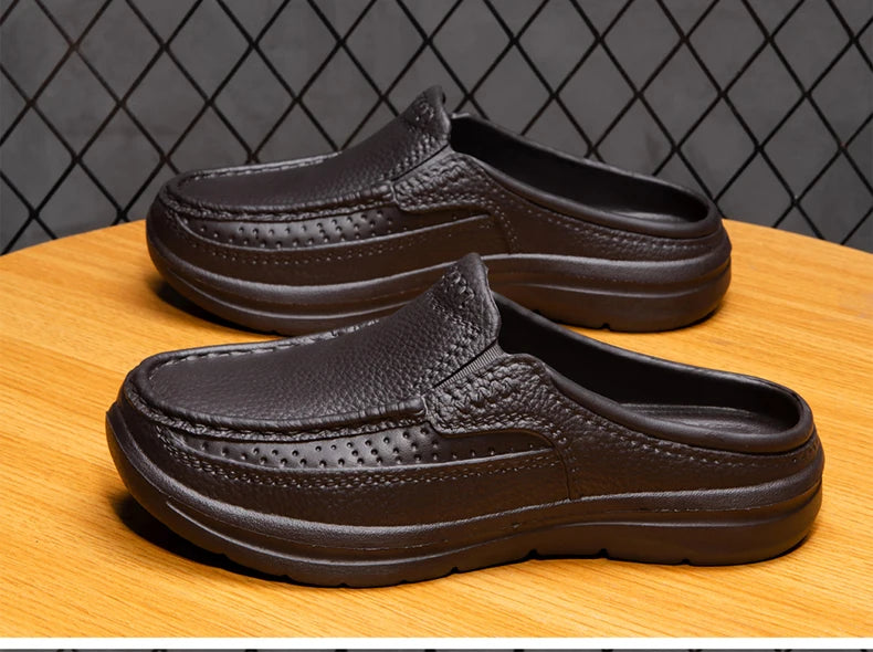 New Fashion Sandals High Quality Slippers Soft Sole Beach Sandals Men Slip On Driving Shoes Chef Shoes Breathable EVA Shoes