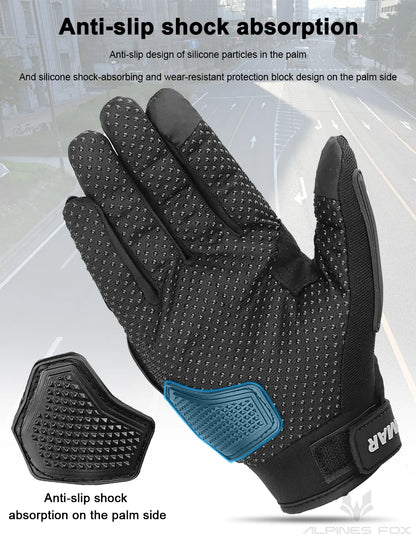 VEMAR Summer Motorcycle Gloves Men Black Full Finger Touchscreen Cycling ATV MTB Guantes Moto Luvas Bike Riding Glove Women Red