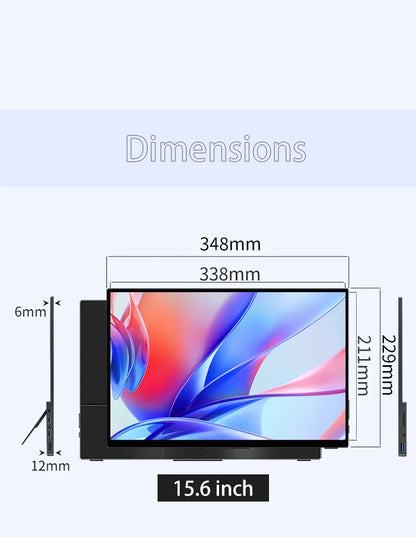 VCHANCE 15.6 Inch 4K Portable Monitor 3456*2160p 100%DCI-P3 500Nits Office Display for PC Laptop Phone XBox Switch Macbook