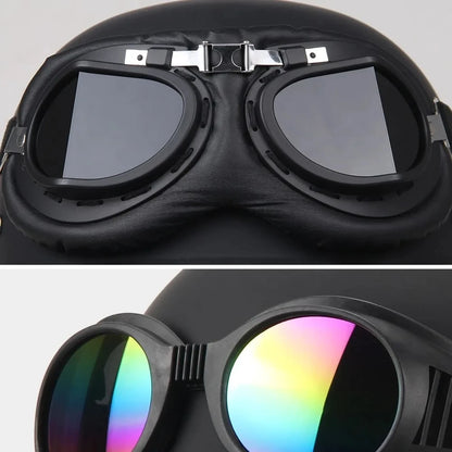 Motorcycle Helmet Fashion Capacete De Moto Retro Casco Moto German Vintage Moto Helmet DOT Certification Half Helmet Men Women