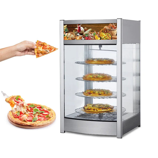 Hot Air Food Display Showcase Cabinet Pizza Warmer Commercial Restaurant Food Warmer Bread Pizza Cake Warming Display Case