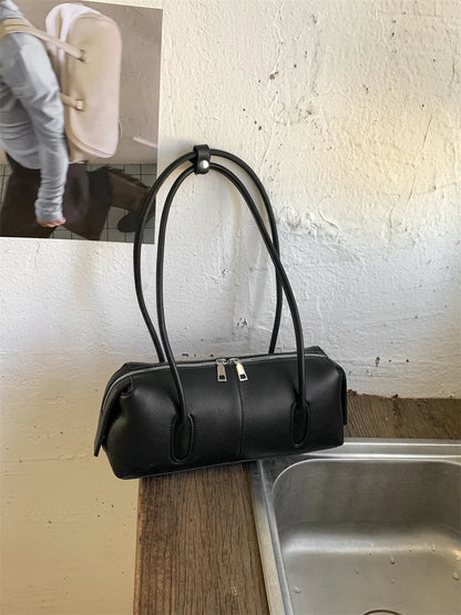 MOODS Retro Underarm Shoulder Bags For Women PU Leather Pure Color Commute Satchel Bag 2025 Winter New Luxury Designer Handbags