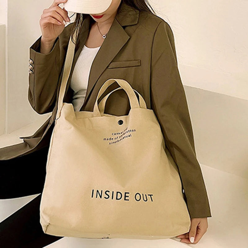 High Quality Canvas Men and Women Simple Cross-body Bag Wash Canvas Thick Handbag Large Capacity Arts Students Package Satchel