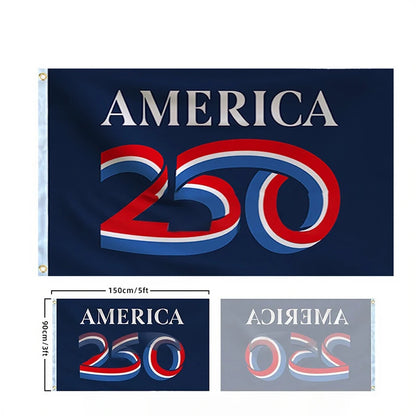 250 Years Commemorative Flag Usa Patriotic Banner Indoor Outdoor Flag Patriotic American 250th Anniversary Flag For Wall90x150CM