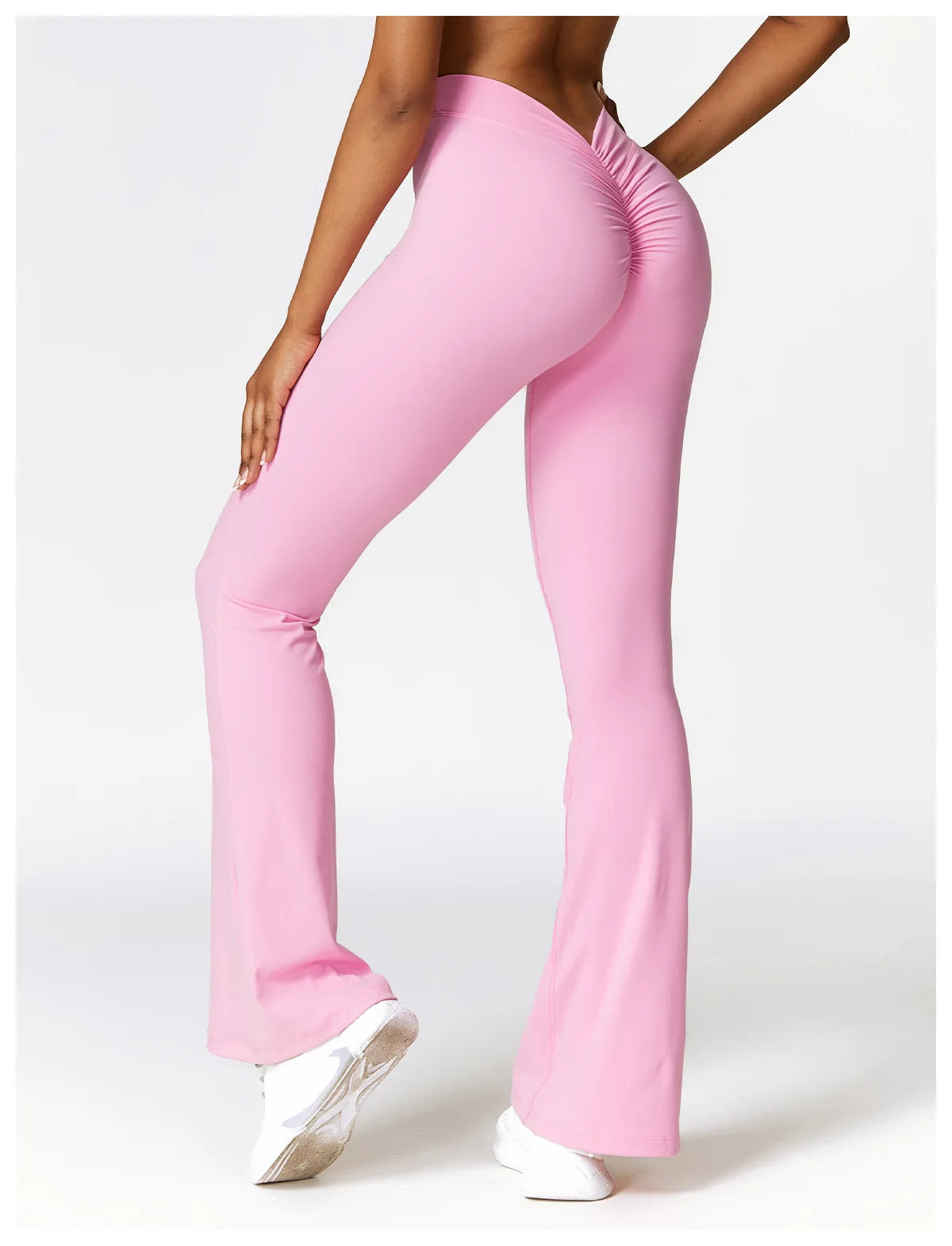 Gym Fitness Sports Flared Pant Dance Trousers Women V-shaped Hip Yoga Pants Flare Leggings Women High Waist Wide Leg Pants Women