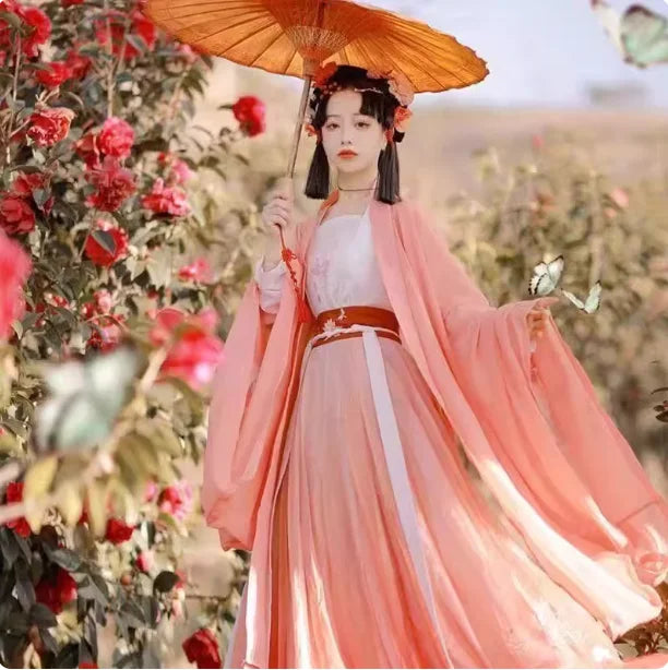 Vintage Party Fairy Dress Print Ethnic Style Stage Hanfu Dress Cosplay Costumes Traditional Chinese Clothing for Women Clothes