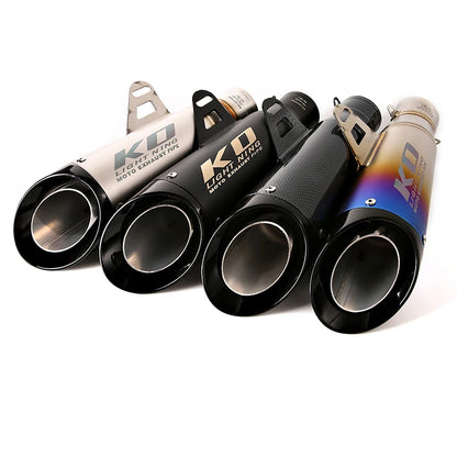 Universal 38-51 mm Exhaust Muffler Pipe Motorcycel Stainless Steel Escape with Removable DB Killer Slip On or Weld