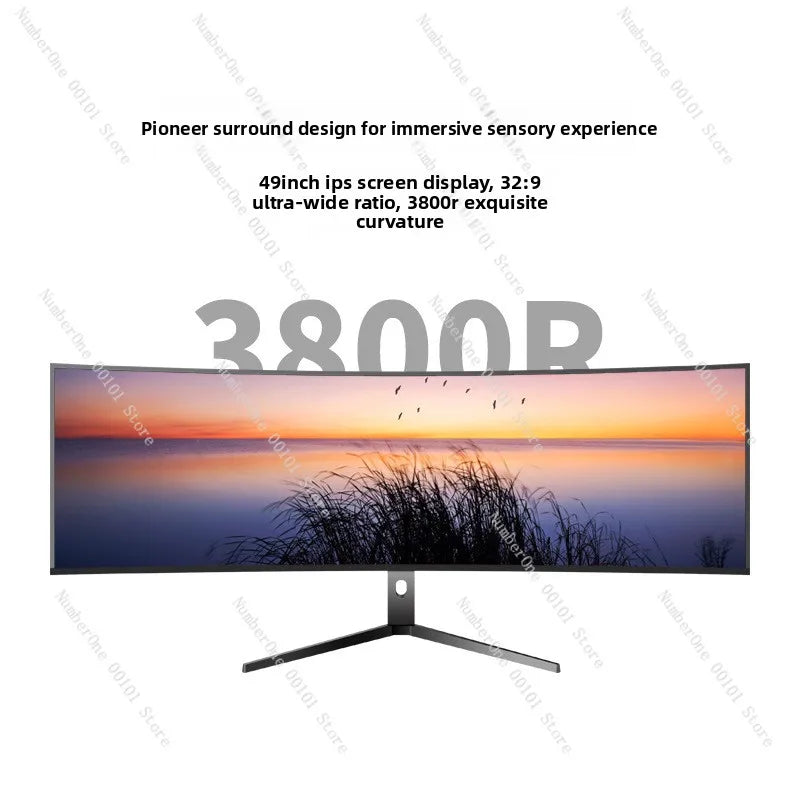 49 Inch Ultrawide Curved Monitor 5K, 32:9 IPS E-Sports Display, 4K 144Hz High Refresh Rate