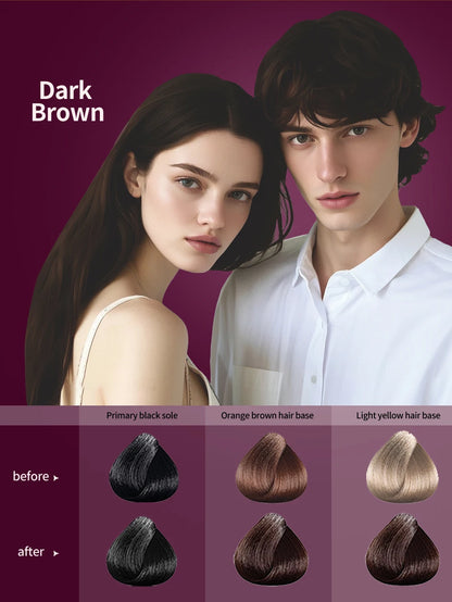 Pure Natural Herbal Black Hair Dye Shampoo for Women&Men 5 In 1 Bubble Plant Hair Color Shampoofor Gray Hair Non-irritating