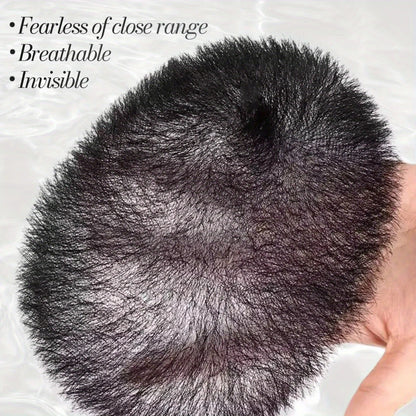 Short Buzz Cut Hair Piece for Man 100% Human Hair Hair Toupee Breathable and Invisible PU Base Biomimetic Scalp Hair Replacement