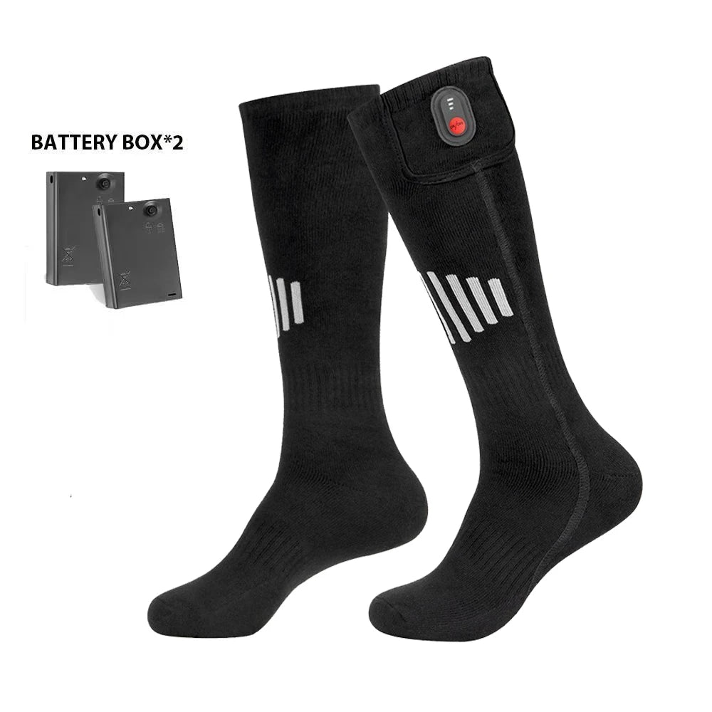 Heating Socks With Battery Box Rechargeable Anti-Cold Comfort Men Women Thermal Heated Outdoor Camping Ski Sports Winter