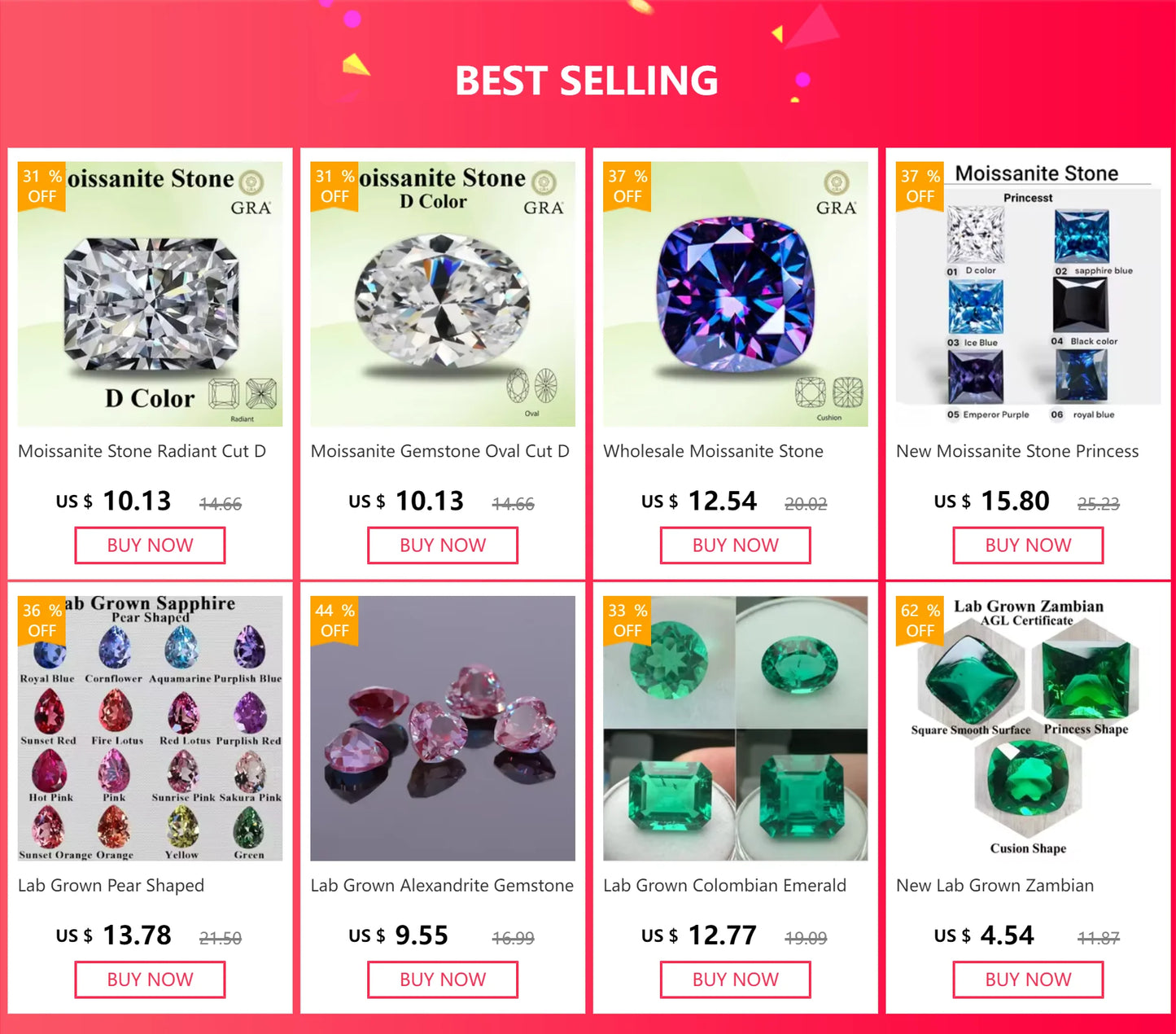 Moissanite Stone Asscher Cut D Color VVS1 Gemstone Lab Grown Diamond for Advanced Jewelry Making Materials with  Certificate