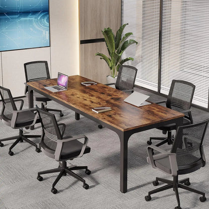6.5 FT Conference Room Table, 78.74" W x 27.56" D Large Office Conference Table, Modern Seminar Meeting Table Desk, Customized