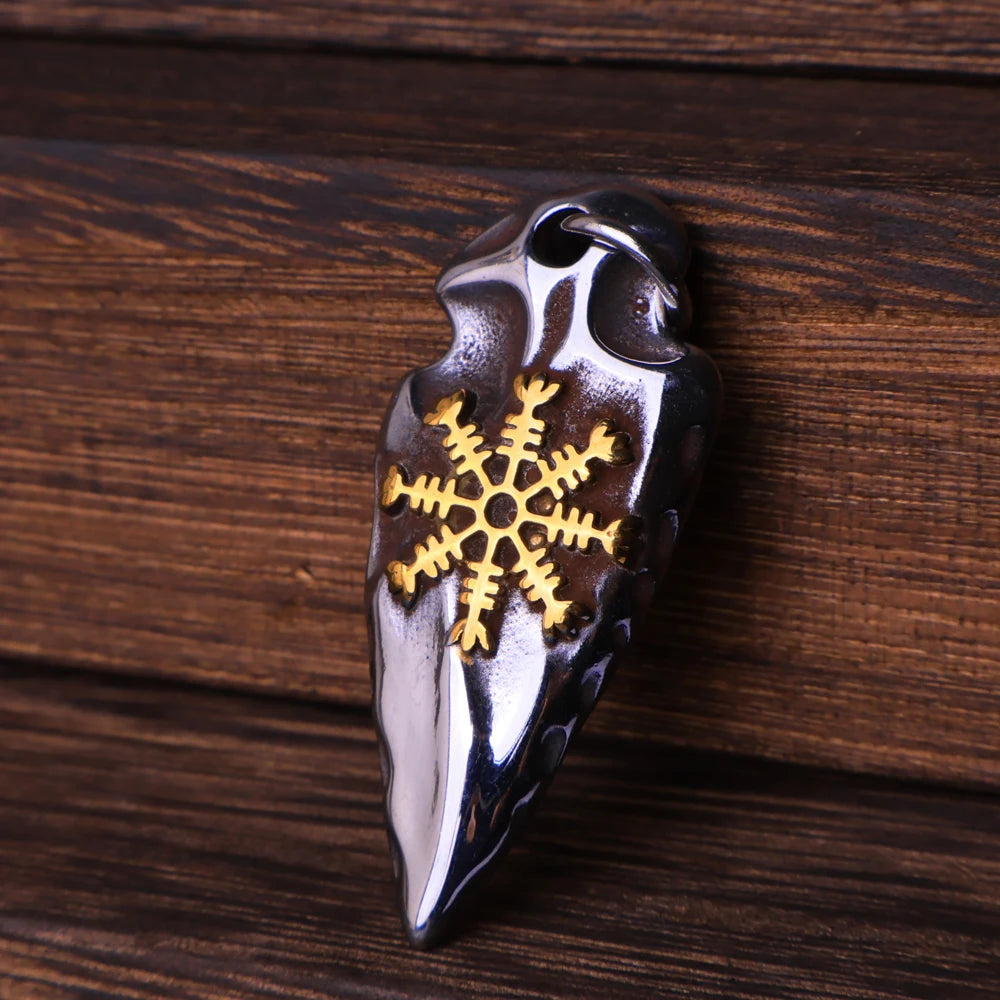 Vintage Vegvisir Viking Compass Pendant Necklace for Men Stainless Steel Fashion Nordic Amulet Beaded Necklace Jewelry Wholesale