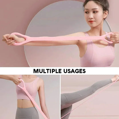 Home Fitness 8 Shaped Back Stretching Band Elastic Stretcher Pulling Band Shoulder Exercise Yoga Resistance Rope Elastic Band