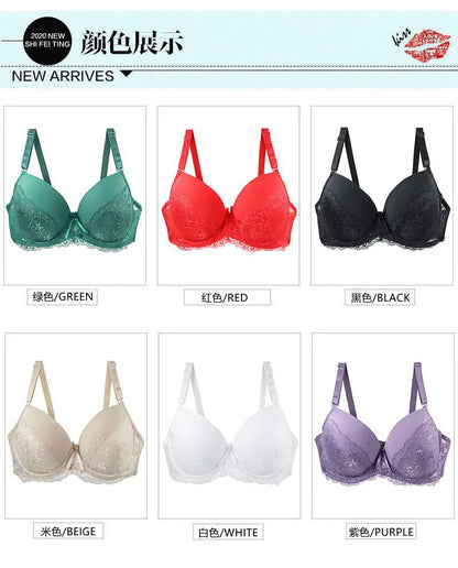 2024 New Sexy Lace Bow Bras For Women Push Up 34/75 36/80 38/85 40/90 42/95 44/100 BCDE Cup Undrwear Plus Size Linger