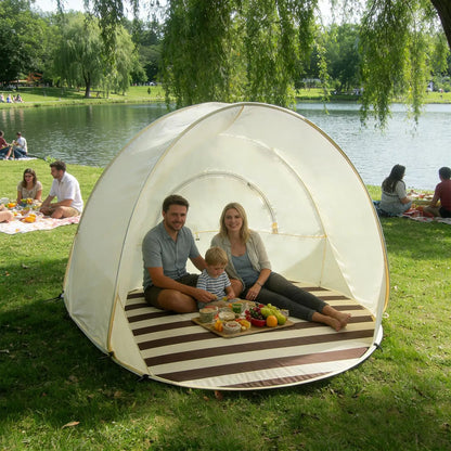 Portable quick-opening beach tent Large capacity for 3-4 people UV Protection Beach Shelter Easy Pop Camping Picnic Canopy