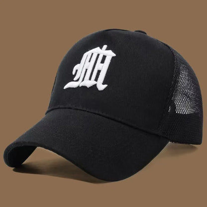New Hat Men's Summer Thin High Top Baseball Cap Tide Big Head Fence Mesh Breathable Cap Sunscreen Sun Hat