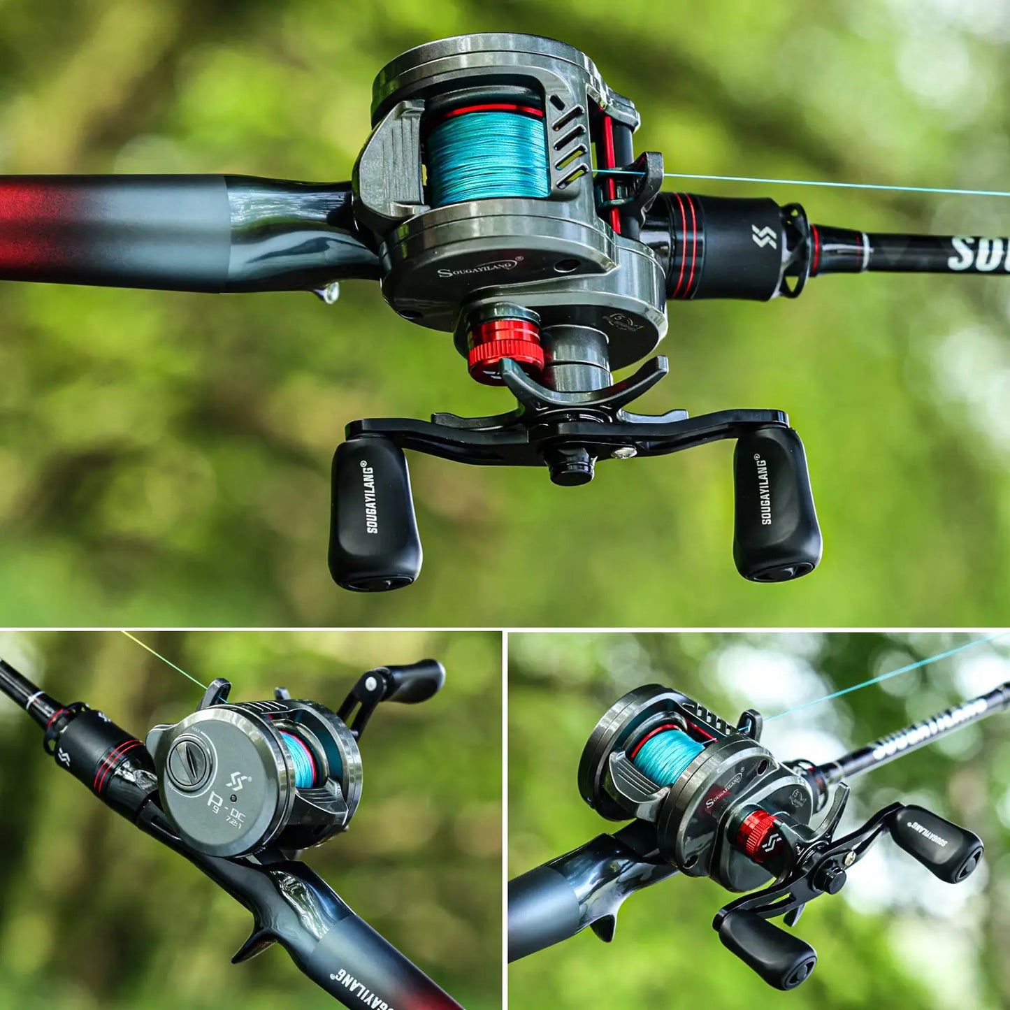 Sougayilang P9-DC Round Baitcasting Reel Electronic DC Brake System 7.2:1 Gear Ratio Ultralight Casting Fishing Reel Saltwater