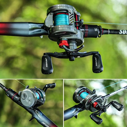 Sougayilang P9-DC Round Baitcasting Reel Electronic DC Brake System 7.2:1 Gear Ratio Ultralight Casting Fishing Reel Saltwater