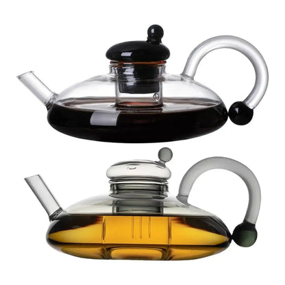 Flower Tea Teapot Set British-Style Boiled Fruit Tea Set Heat-Resistant Glass Affordable Luxury Health Pot Wasserkocher