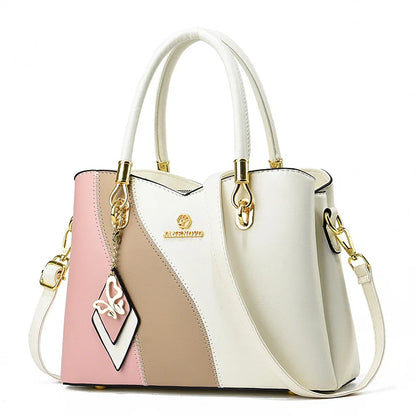 2024 New Three Color Combination Women's Handbag Large Capacity Soft Leather Shoulder Bag Fashion Elegant Women's Crossbody Bag