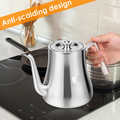 2L Stainless Steel Teapot With Removable Infuser Large Capacity Thickened Kettle Tea Set Gas Induction Home Camping