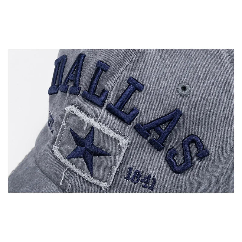 4 Colors Unisex DALLAS 3D Embroidered Baseball Cap Snapback caps Sun hats Dad hats