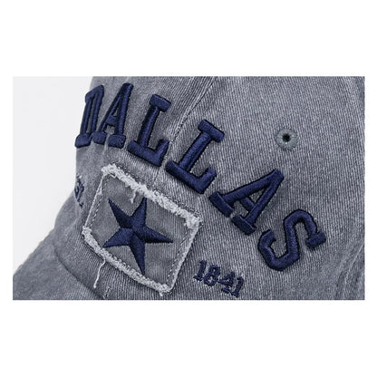 4 Colors Unisex DALLAS 3D Embroidered Baseball Cap Snapback caps Sun hats Dad hats