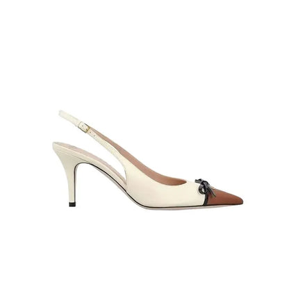 Heels Sandals Gladiator Summer Luxury Brand 2026 Bow Women High Heels Pointed Toe Designer Elegant Slingbacks Party Ladies Shoes