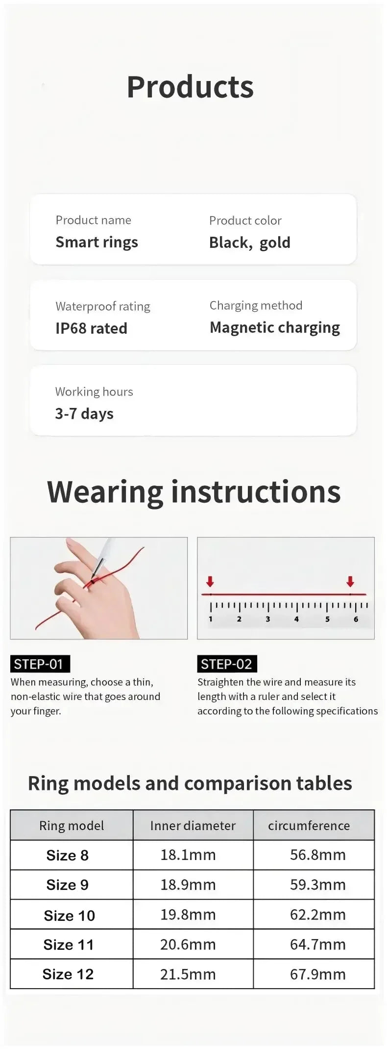Diamond Smart Ring for Men Women Heart Rate Blood Oxygen Sleep monitoring IP68 Waterproof Sport Modes Ring For Android IOS
