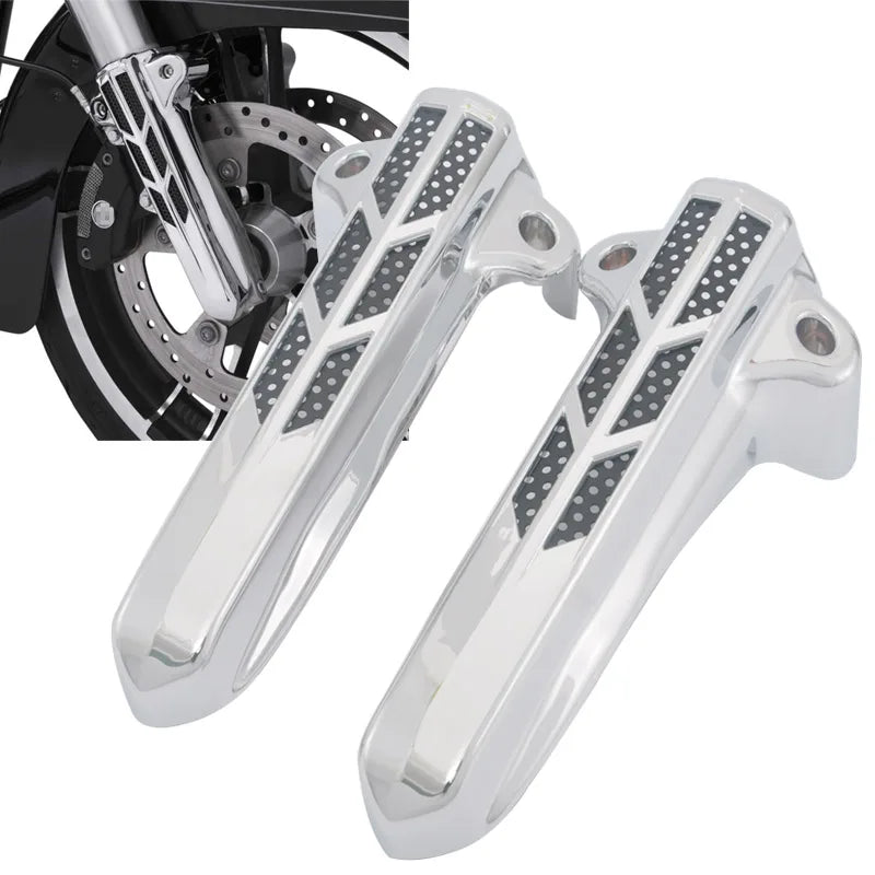 1pair Front Lower Fork Leg Covers For Harley Touring Road King Street Glide Ultra Limited FLHT FLHX FLHR 2014-2022
