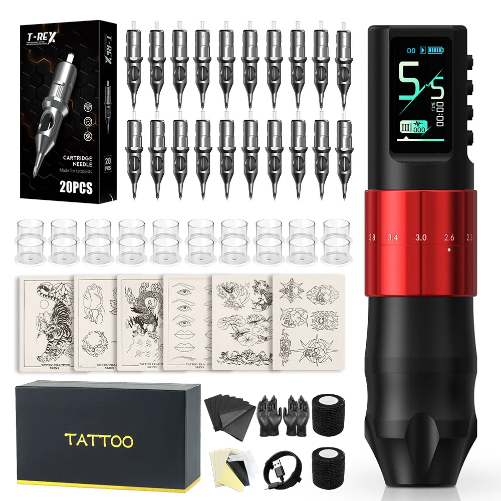 XNET Nebula Wireless Tattoo Machine Full Kit Custom Motor 1600mAh Battery 7 Strokes Dot Tattoo Pen For Beginner For Tattoo Art