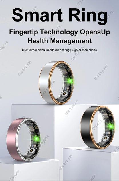 2025 Smart Ring Gesture Control Wireless Bluetooth Heart Rate Blood Pressure Monitor 5ATM Waterproof Health Smartring Men Women