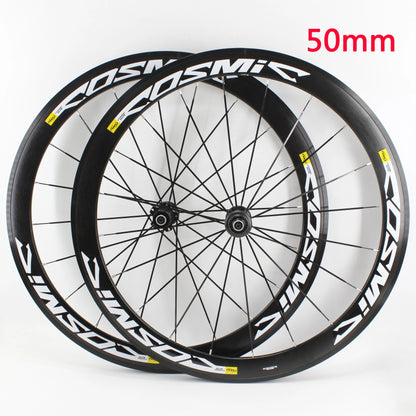 New White Black Gray 700C 50mm Road bike alloy bicycle wheelset clincher rims V Disc brake Thru Axle center lock hubs wheels