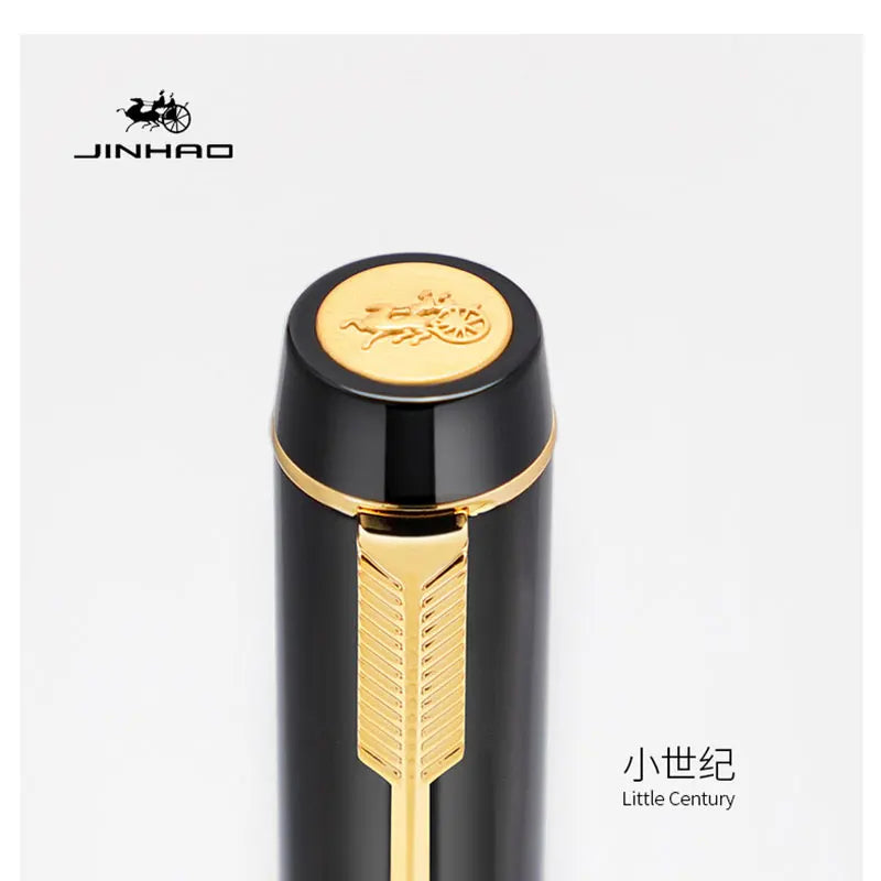 Jinhao 100 Fountain Pen Commemorative Resin Good Pen Nib 18 KGP Gold Sandwiched Thin Tod Small Business Office Gift Pen
