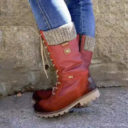 Women Winter Mid-Calf Boots  Winter Shoes Ladies Fashion Snow Boots Shoes Thigh High Suede Warm Botas 2023