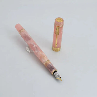 Jinhao 100 Fountain Pen Commemorative Resin Good Pen Nib 18 KGP Gold Sandwiched Thin Tod Small Business Office Gift Pen