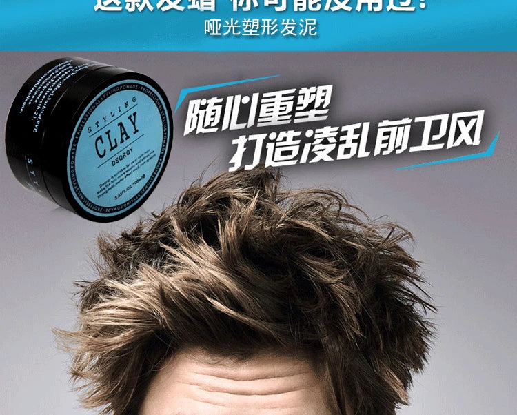 Fashion Matte Finished Hair Styling Clay Daily Use Mens Hair Clay High Strong Hold Low Shine Hair Styling Wax creme para cabelos