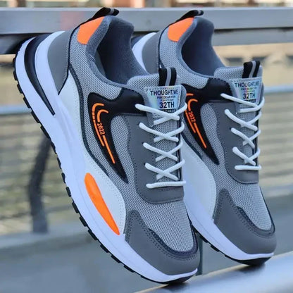 New Spring Autumn Men's Breathable Mesh Sports Shoes Korean Style Lightweight Casual Shoes Soft Bottom Running