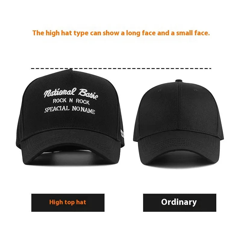 2025 Summer High Top Baseball Caps Big Head 66cm Pure Cotton Sport Sun Hat Men Women Big Size Running Snapback Cap 57-60cm