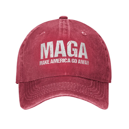 MAGA Make America Go Away  Men Women Baseball Caps Greenland Distressed Denim Caps Hat Classic Outdoor Summer Gift Headwear