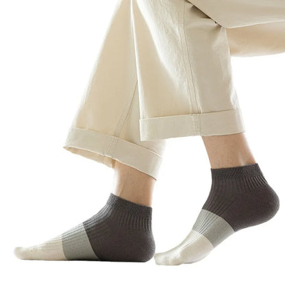 5 Pairs Men Cotton Ankle Socks Low Cut Breathable Comfortable Soft Thin Casual Sports Fashions Non-Slip Women Boat Short Socks