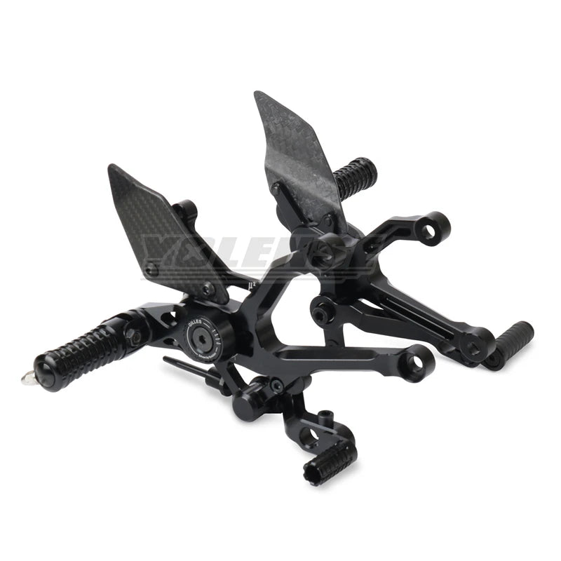 Motorcycle Carbon Fiber Adjustable Footrests Rear Set Footpeg Rearset Foot Peg Pedal For PANIGALE V4 Panigale V4S 2025