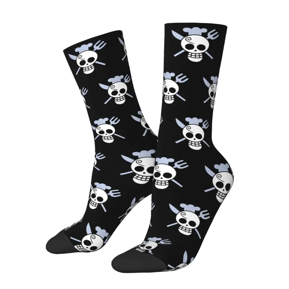 Fashion Men's Socks Harajuku Tony Tony Choppers Sock Luffys Zoros Trafalgar Law Anime Women's Socks Spring Summer Autumn Winter