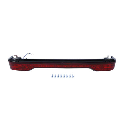 Motorcycle King Trunk Pad Top Rack LED Brake Light For Harley Touring Road Glide 2014-2025