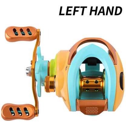 BILLINGS Baitcaster Reel,Ultralight Baitcasting Fishing Reel,7.2:1 Gear Ratio,Metal Spool,Max Darg 6KG,for Freshwater Saltwater