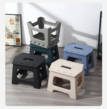 Folding stool, portable outdoor bench, low plastic, easy to carry, suitable for street vending, thickened stool, small household