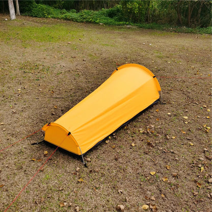 Portable Backpacking Tent Outdoor Camping Sleeping Bag Tent Beach Lightweight Single Person Sleeping Bag Tent with Storage Bag